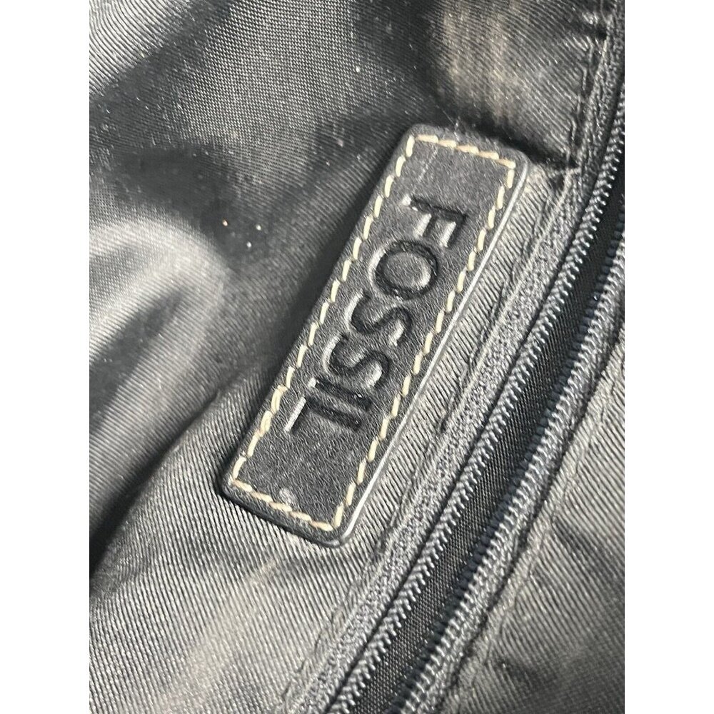 Vintage Y2K Fossil Back Black Brown Shoulder Bag - Picture 9 of 9
